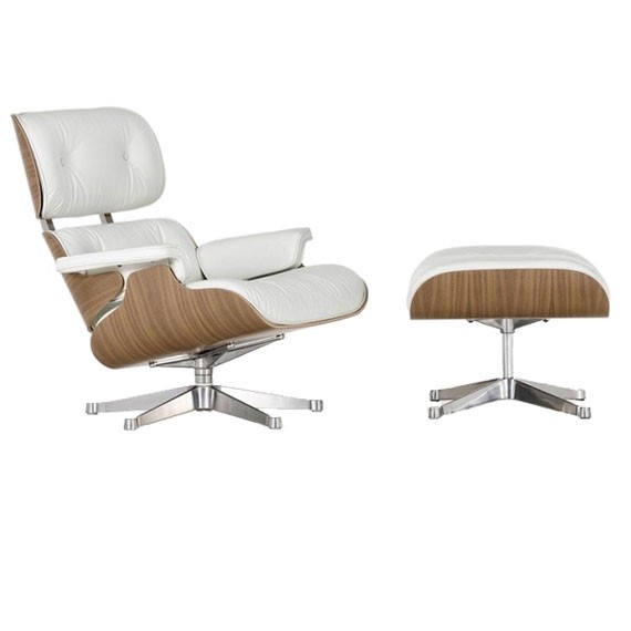 Replica della poltrona Eames Lounge Chair in legno di noce di Charles & Ray Eames