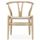 Replica della sedia scandinava di alta gamma Wishbone CH24 in legno di faggio