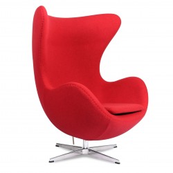 Egg Chair replica in cashmere del designer Arne Jacobsen
