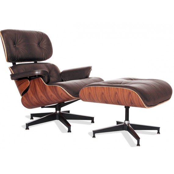 Inspirazione Eames Lounge Chair in Pelle Anilina - Poltrone Moderne
