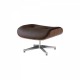 Replica Eames Lounge chair con piede cromato di Charles & Ray Eames