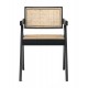 Replica della sedia Chandigarh con braccioli del designer Pierre Jeanneret 