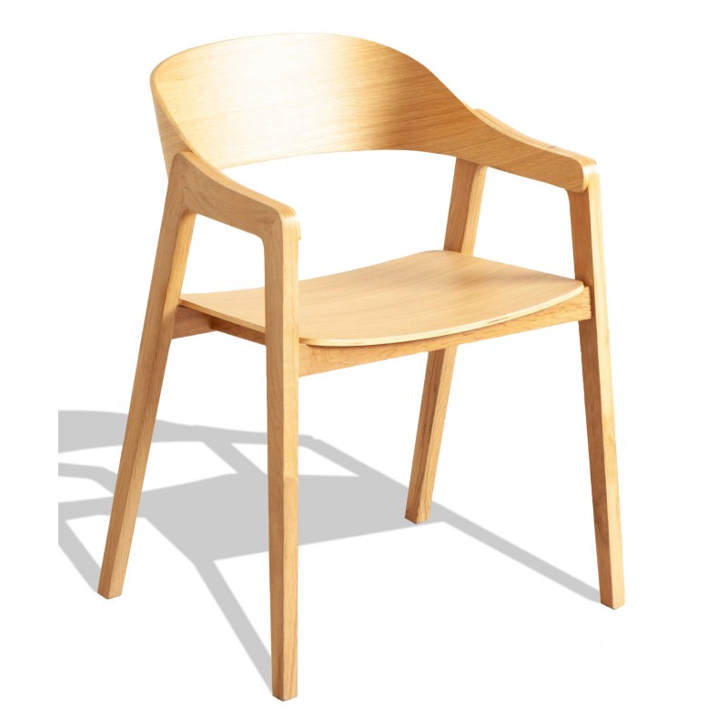 Sedia Nordic Soho con braccioli - Sedie in legno - Mobilie Design