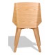 Sedia Nordic Plywood S con cuscino in similpelle e legno di acero