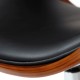 Chaise de bureau en bois de noyer et simili cuir